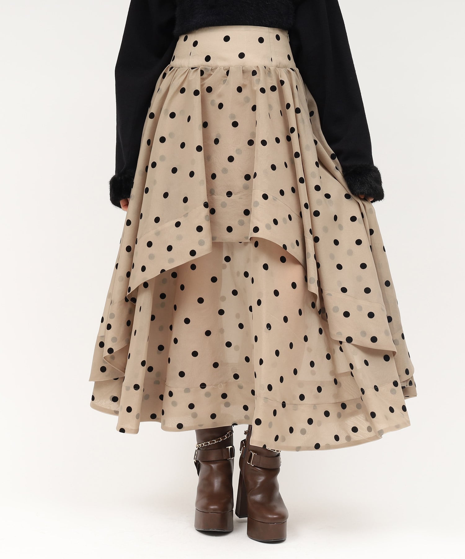 ROYAL PARTY｜シアードットフレアスカート | Rakuten Fashion(楽天