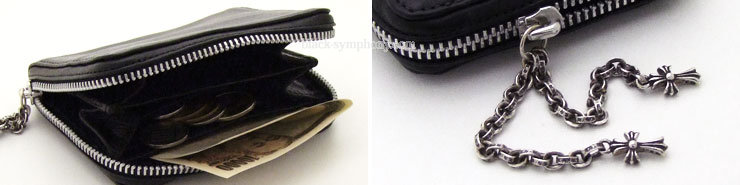 クロムハーツ3サイドジップウォレットブラックレザー|クロムハーツ通販