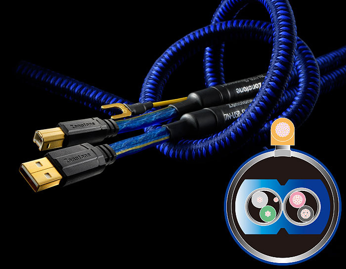 Zonotone/ケーブル/7N・USB-Shupreme1 A-B type 高級オーディオ,ピュア