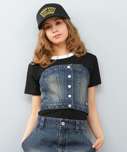 Dickies（ディッキーズ） チューブトップ ベアトップ デニムビスチェ