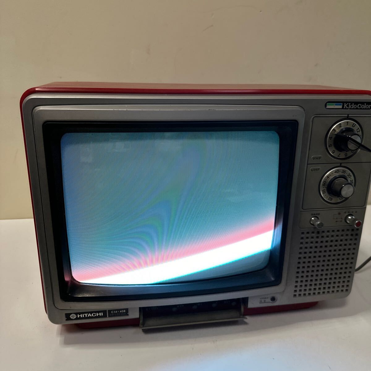 Yahoo!オークション - A352 昭和レトロ ブラウン管テレビ キドカラー