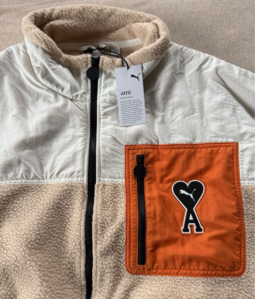 XXL新品 AMI Paris × PUMA ブランドロゴ フリースジャケット ブルゾン