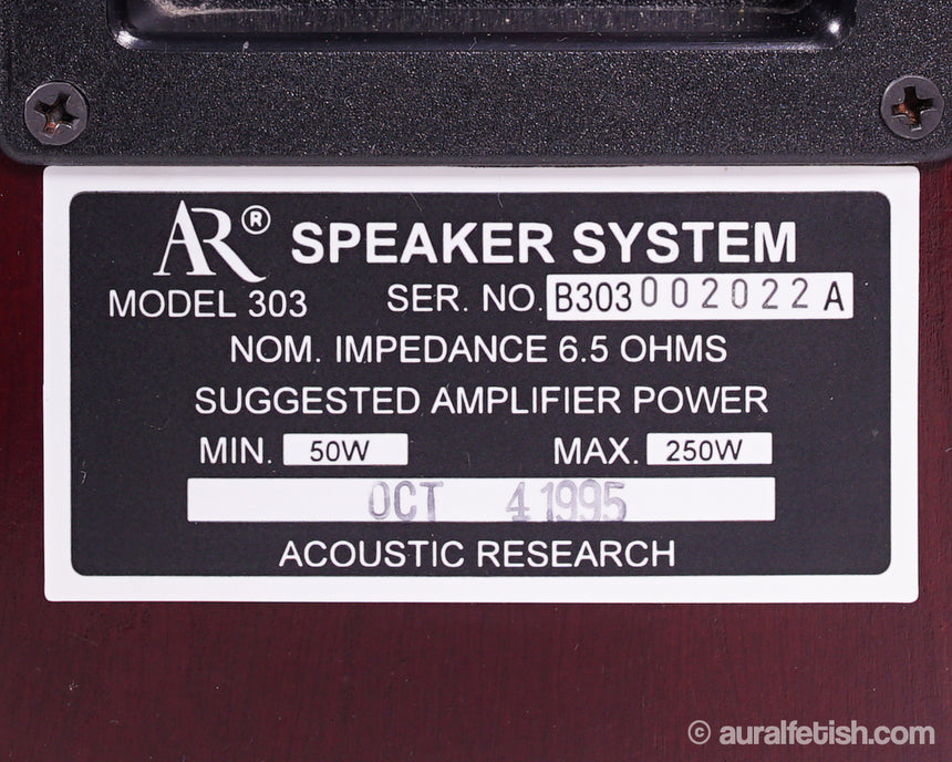 Acoustic Research AR-303 // Speakers / Recapped – AURAL HiFi