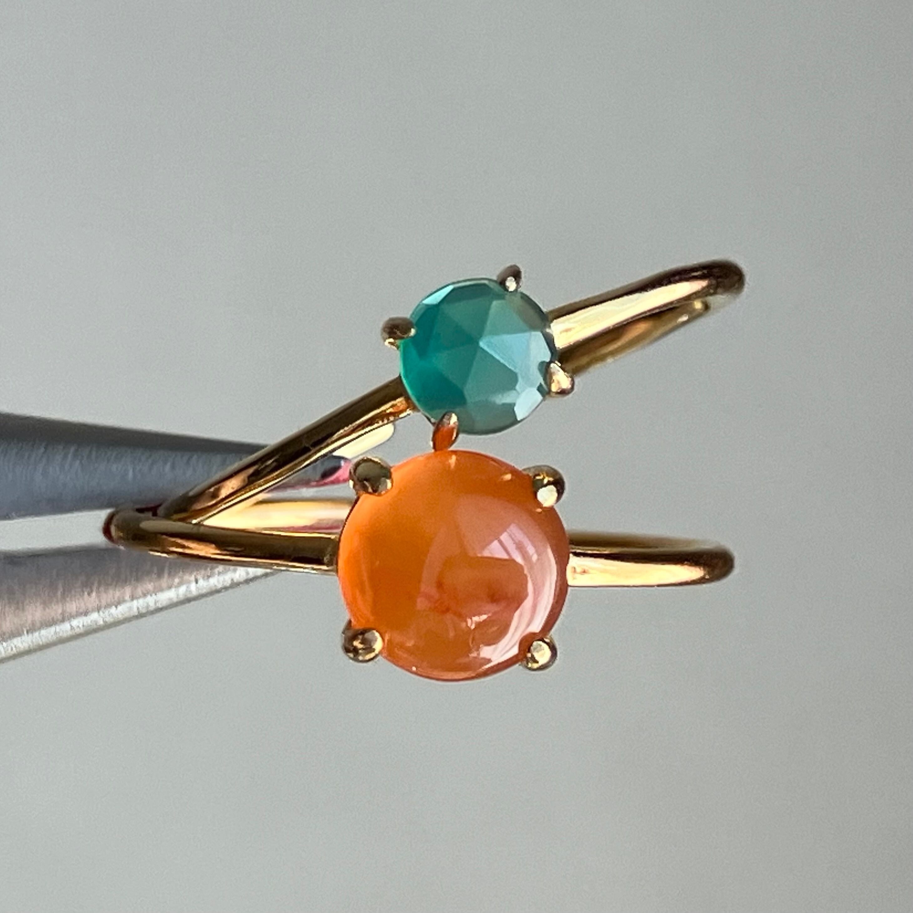 カーネリアンとグリーンオニキスのリングセット＊ | SOUTHWEST