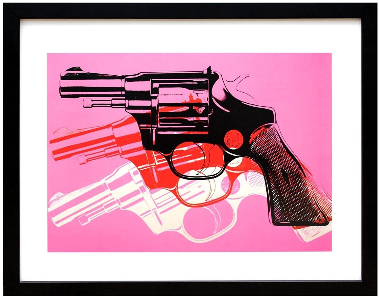 アンディ ウォーホル「ガン(ピンク)Gun,c 1981-82」展示用フック付