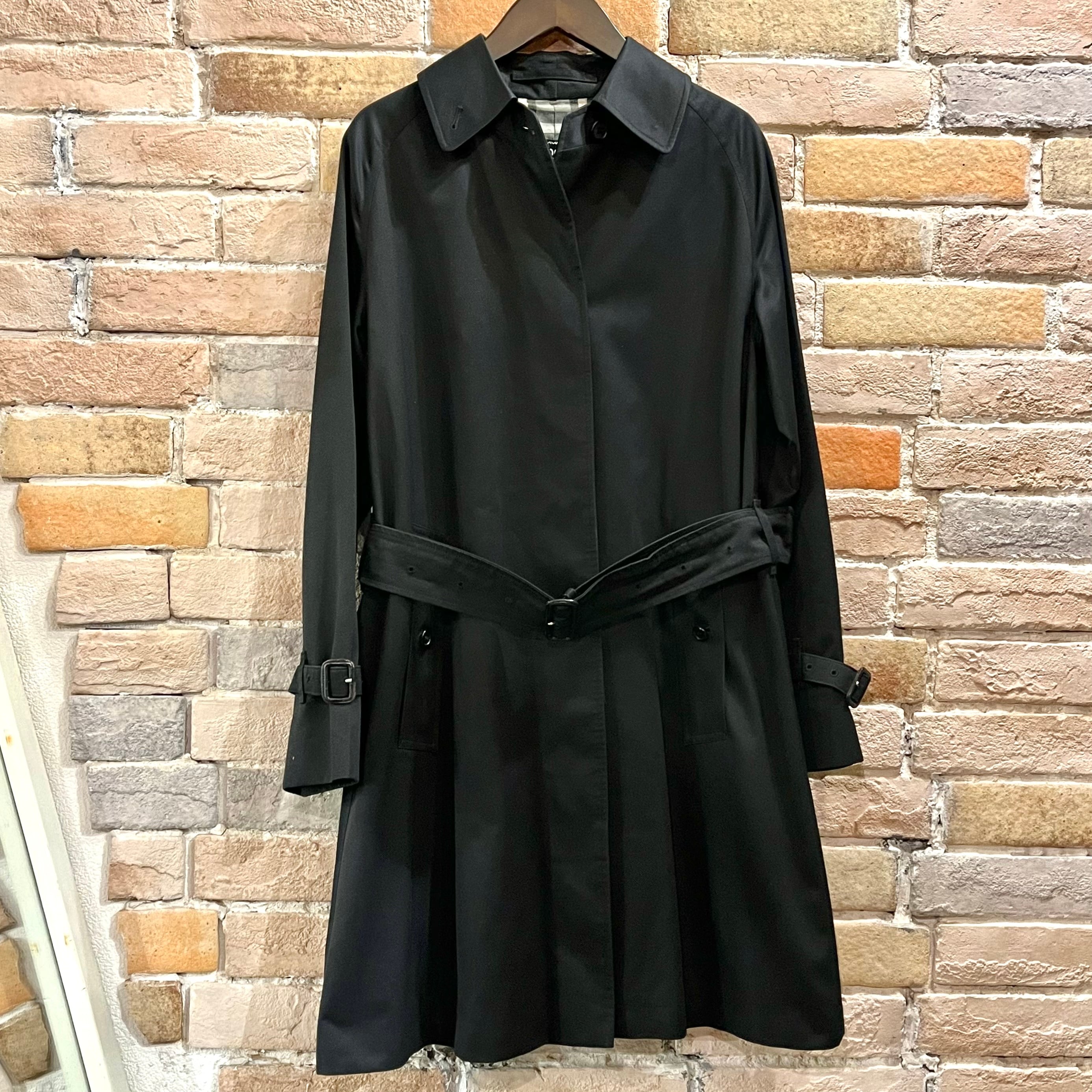 burberry 1枚袖 “ladies belted coat black” イングランド製