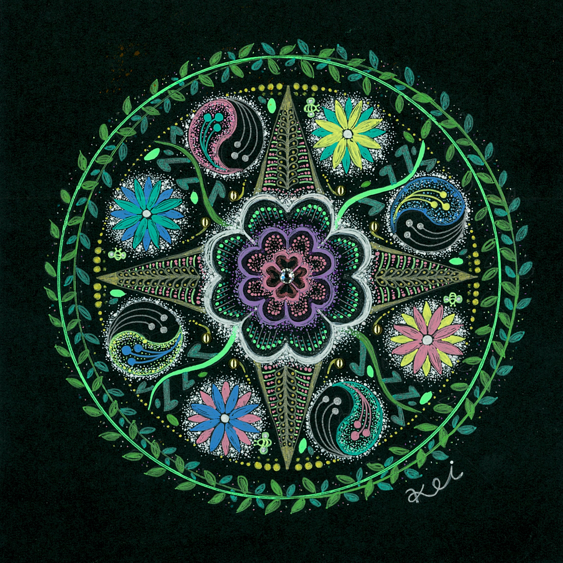 曼荼羅アート原画【冠】 | Mandara Art