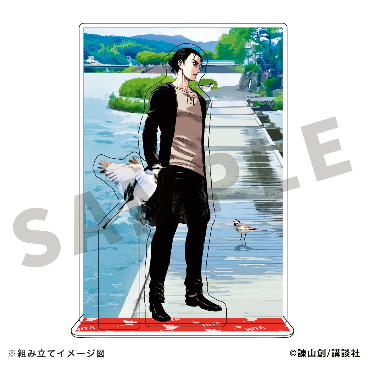 大）進撃の巨人 日田景色アクリルスタンド エレン×セキレイVer