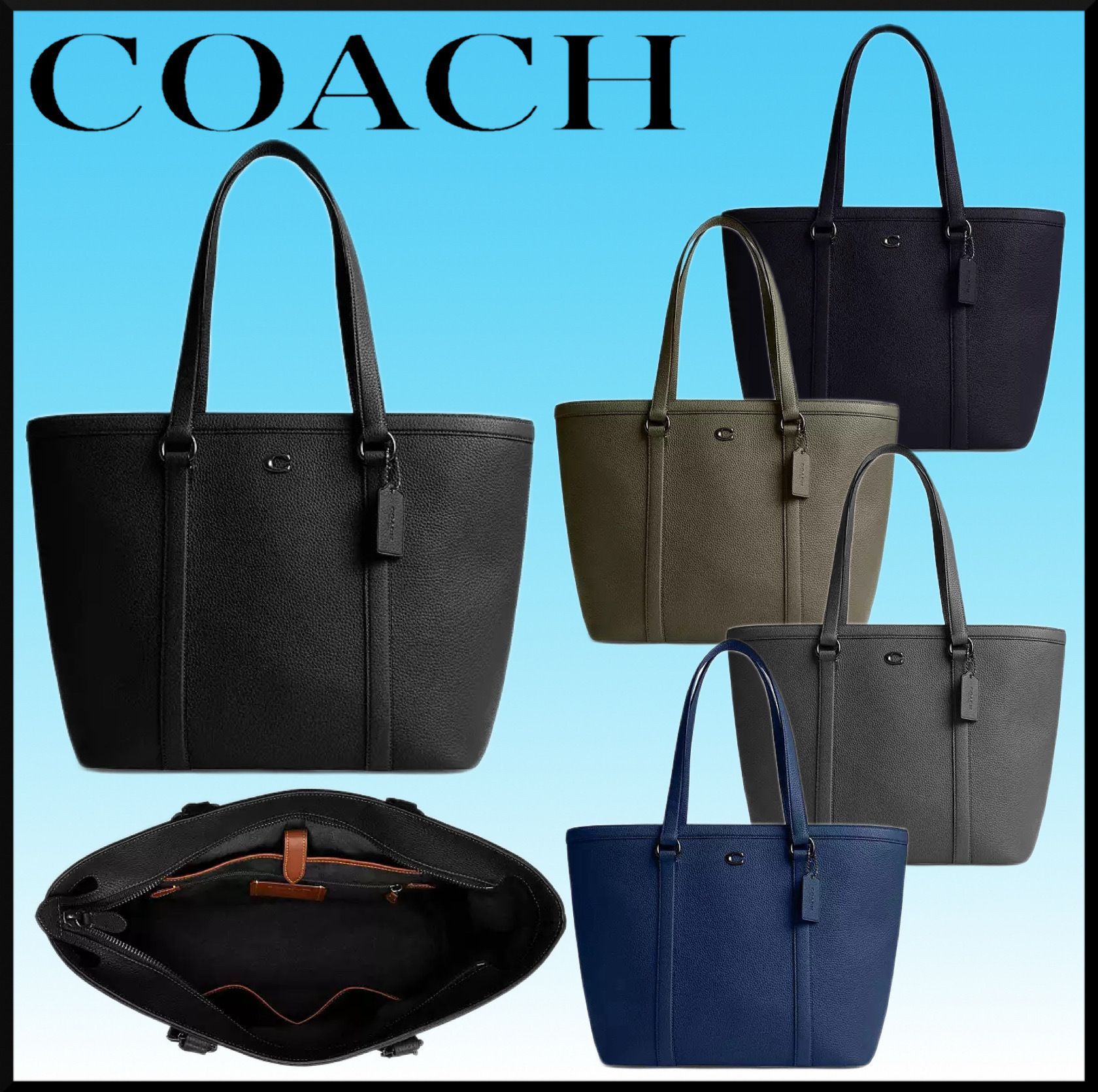 人気☆COACH ゴッサム ジップ トート バッグ☆シンプル おしゃれ
