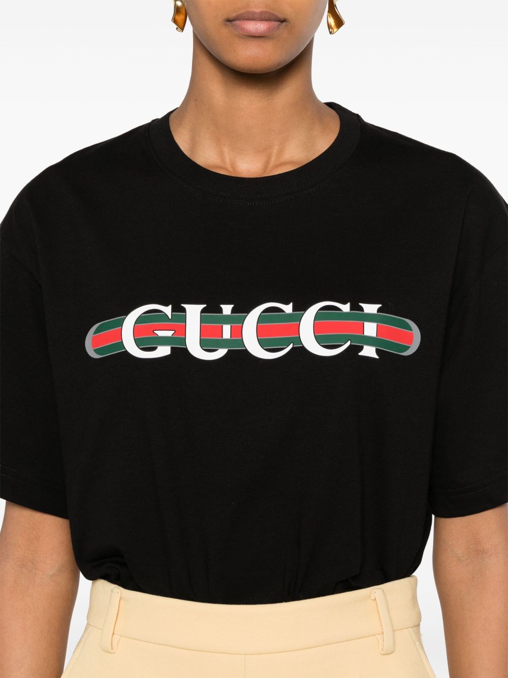 Gucci プリント Tシャツ | ブラック | FARFETCH JP