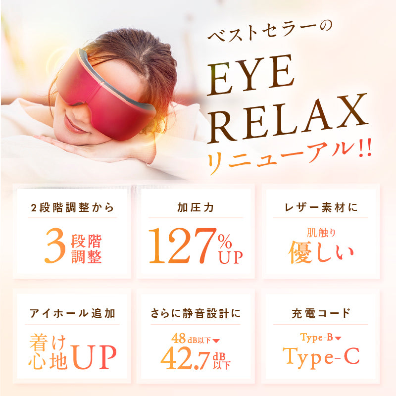 NIPLUX公式正規品│EYE RELAX S│充電式ホットアイマスク│進化した