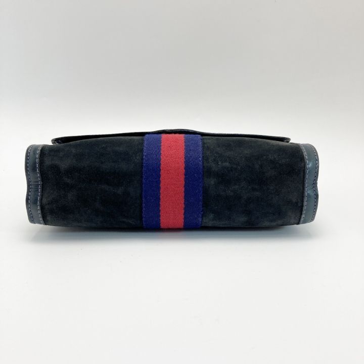 GUCCI グッチ オールドグッチ シェリーライン セカンドバッグ ネイビー