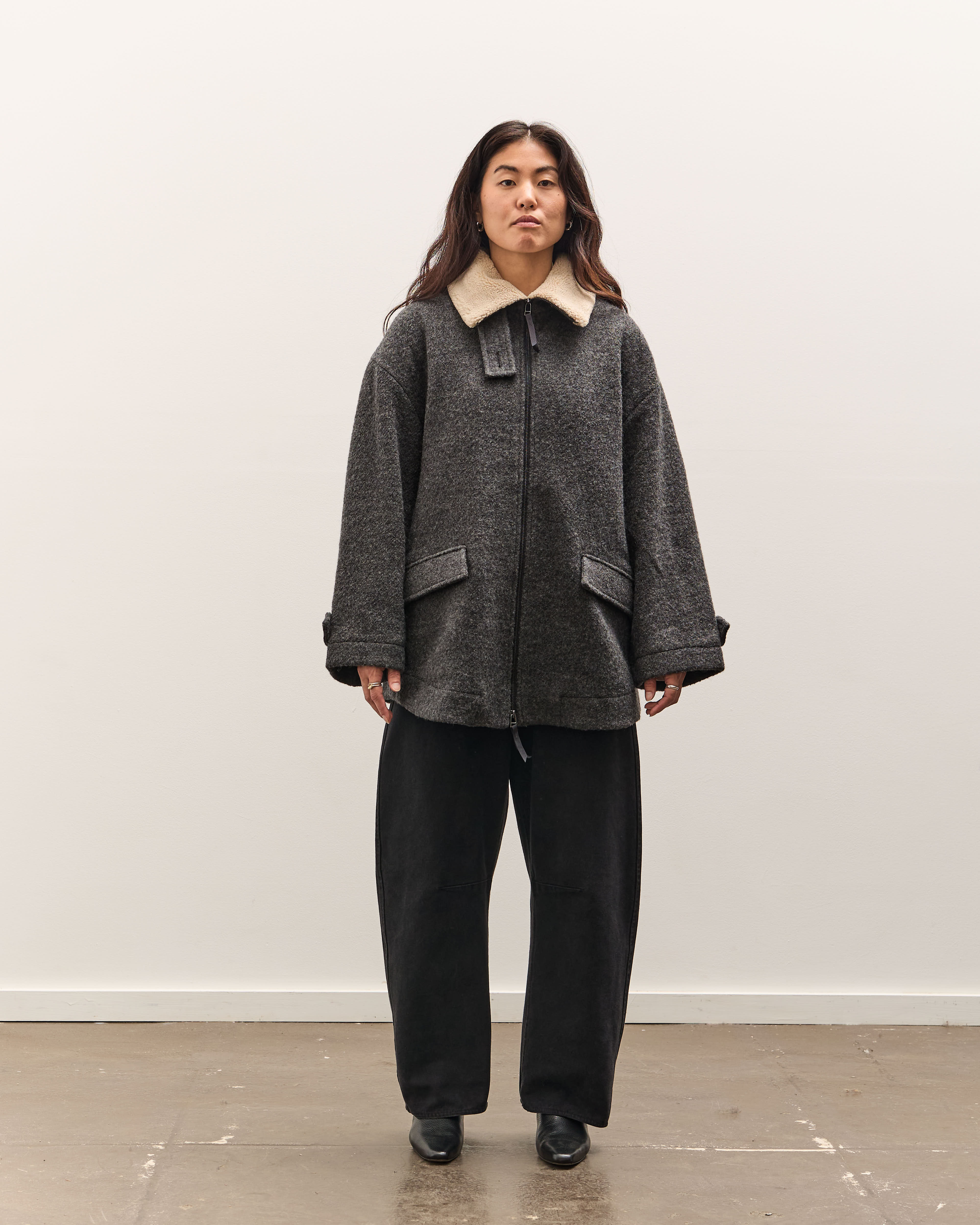 7115 by Szeki Blouson Short Coat, Heather Gray – Glasswing