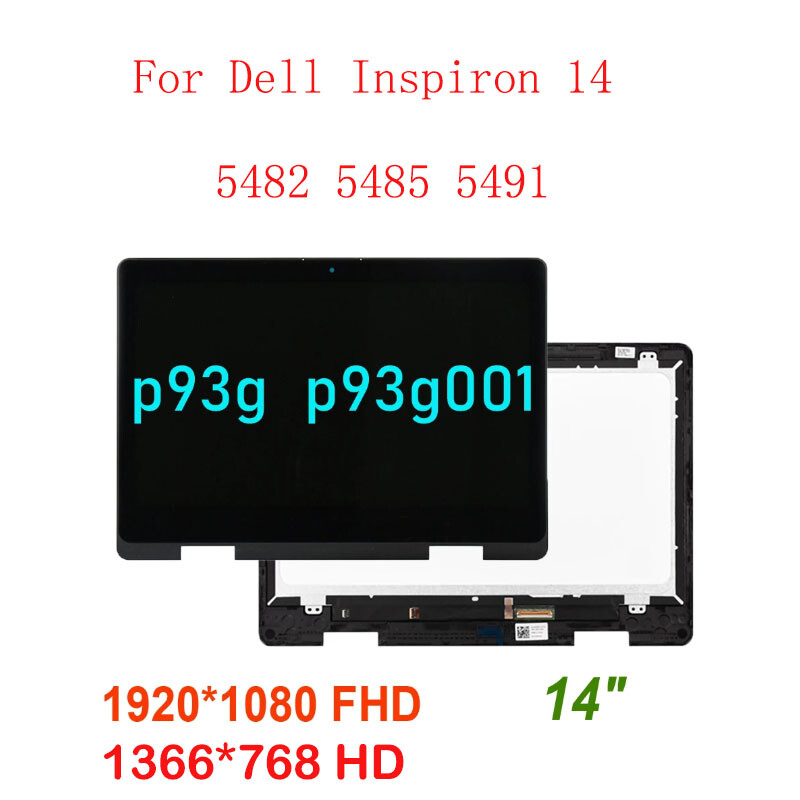 14'' For Dell Inspiron 14 5482 5485 5491 p93g LCD Display Screen+