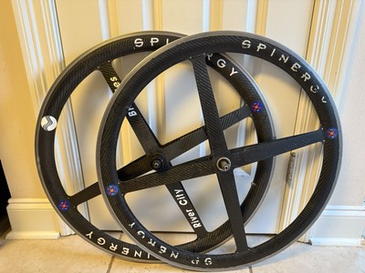Vintage Spinergy Rev X 8,9,10 Speed Carbon Clincher Wheels 700c