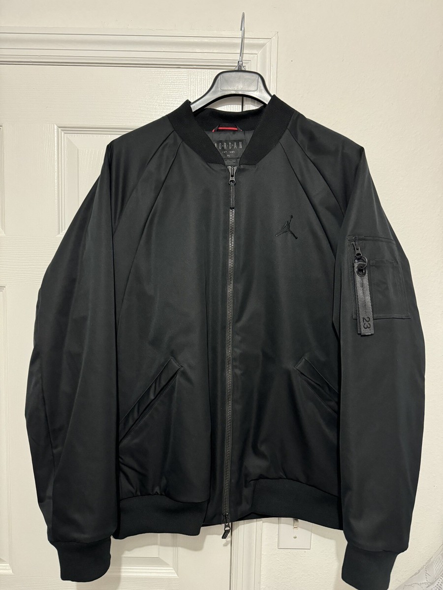 NIKE AIR JORDAN WINGS MA-1 BOMBER JACKET 2XL BLACK 23 ENGINEERED