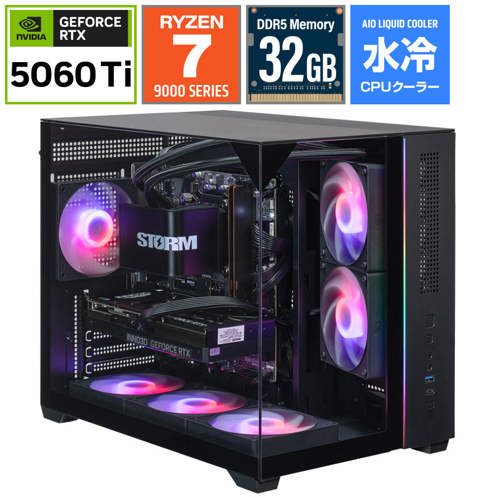 ゲーミングデスクトップパソコン SGL97XS56TH32G1BH [RTX 5060 Ti 16GB