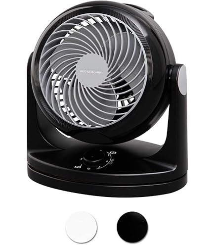 Amazon | 山善 18cmエアーサーキュレーター (風量2段階) ブラック YAS