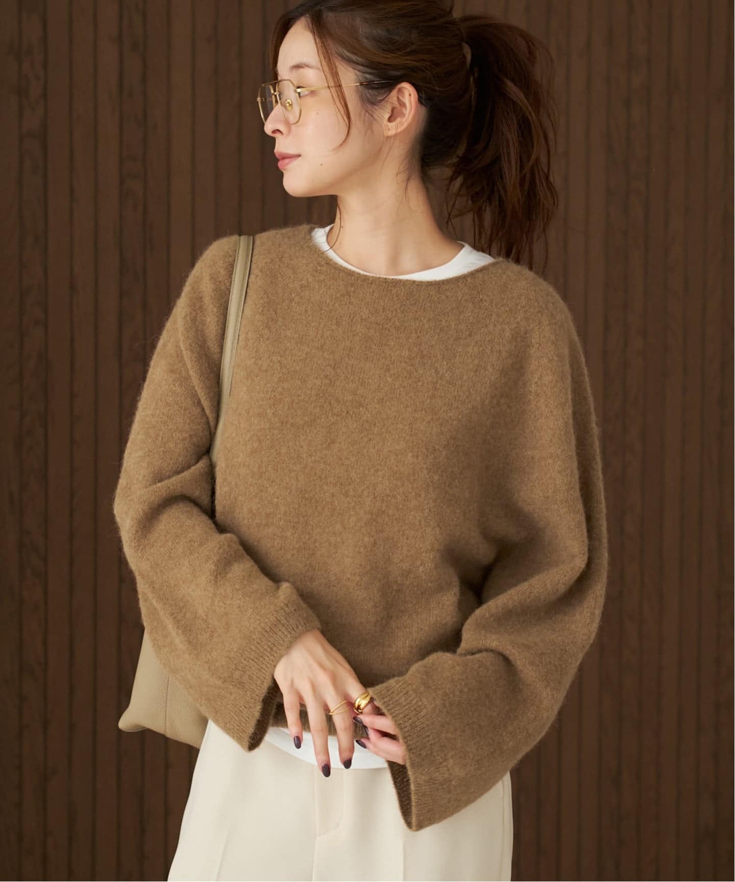 追加》Baby Alpaca ラグラン プルオーバー（ニット／セーター）｜Plage