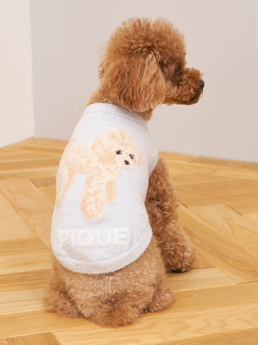 CAT&DOG】スムーズィートイプードル柄ジャガードプルオーバー(ウェア