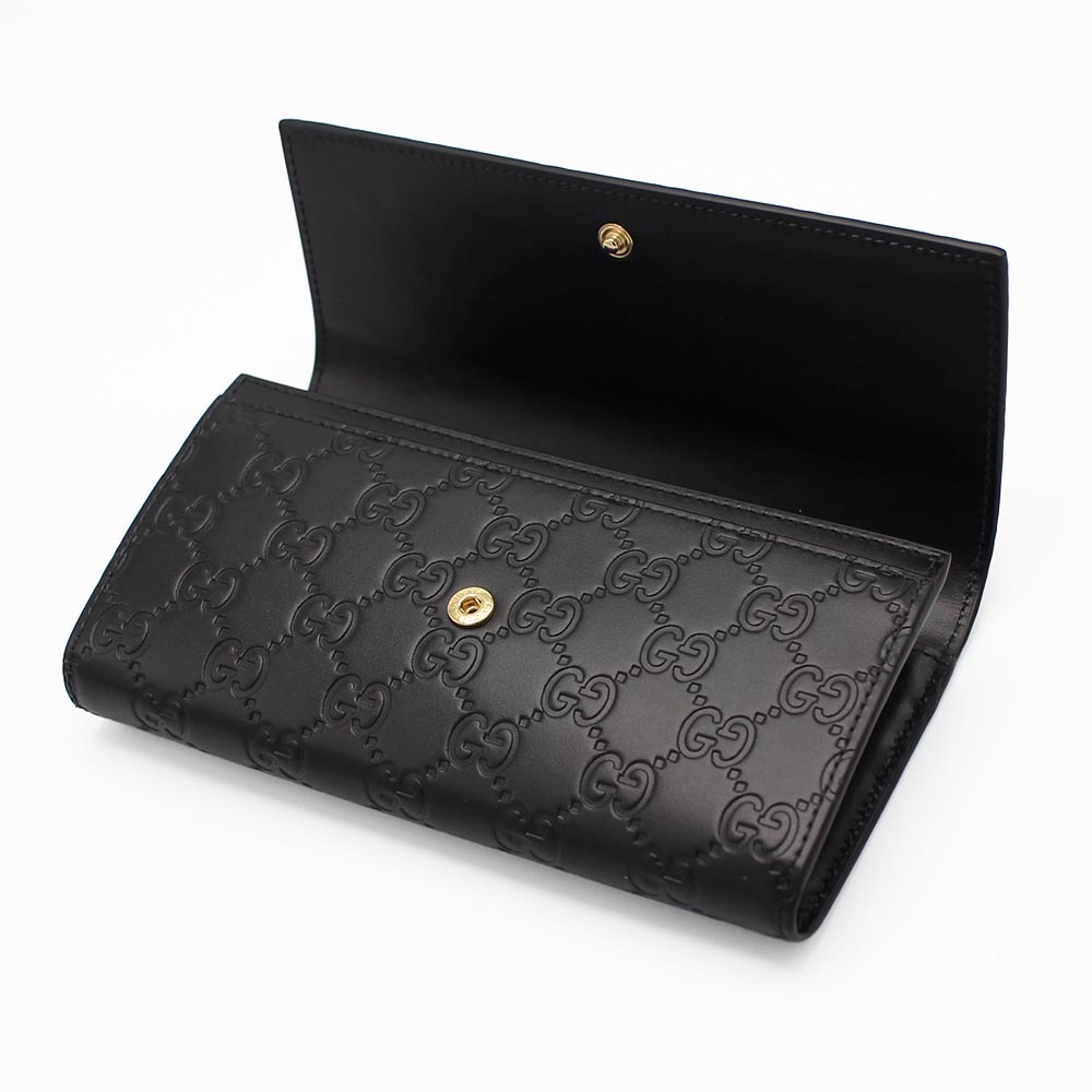 グッチ GUCCI 長財布 779785 CWC1G 1000 ブラック グッチシマ レザー