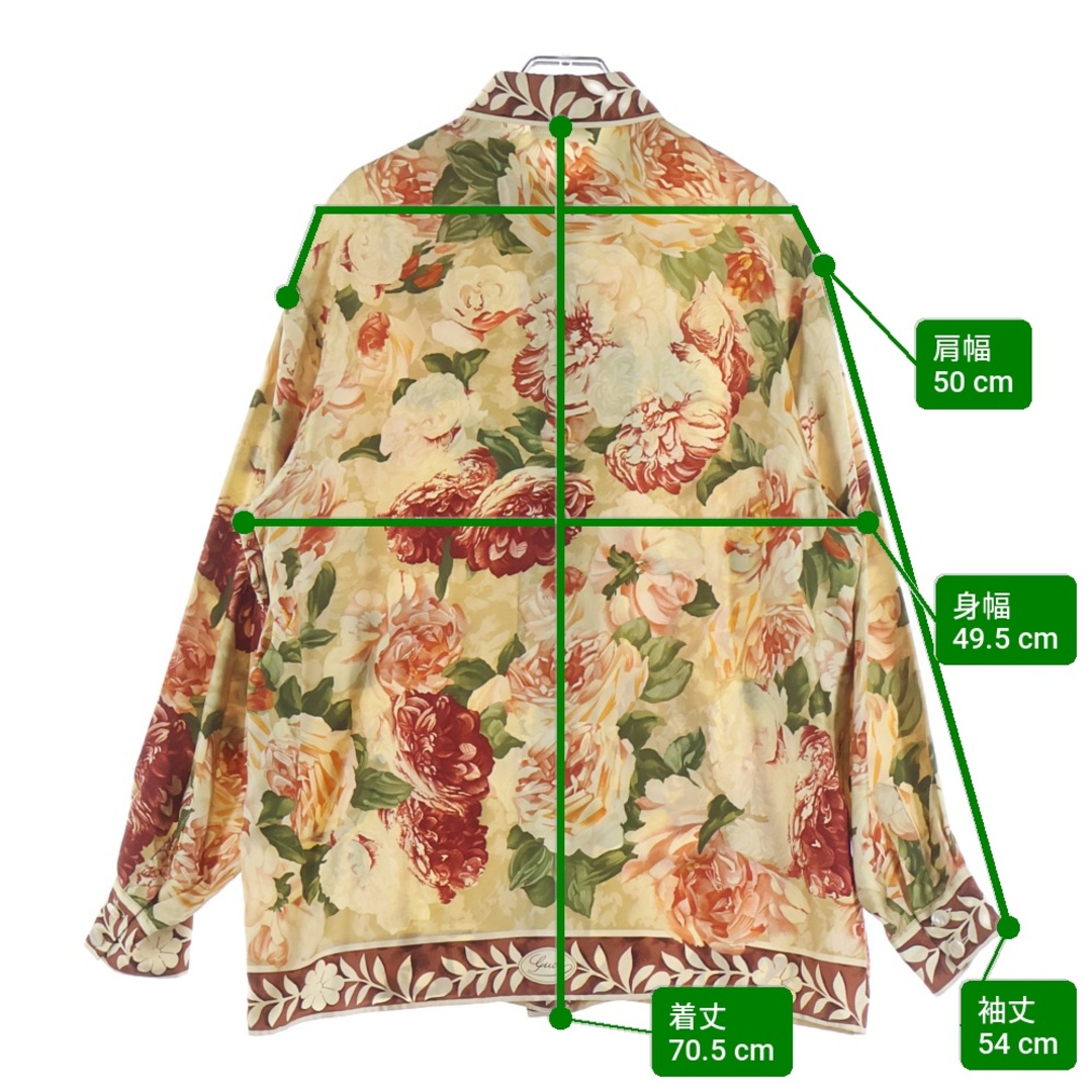 GUCCI - GUCCI グッチ トムフォード期 フラワー シルクシャツ ベージュ