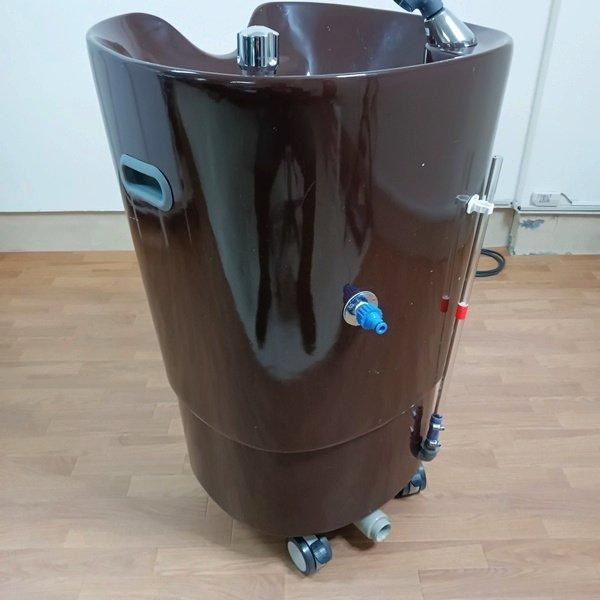 中古/A】EMS『移動式シャンプー台 PERRO（ペロ）（ブラウン/サイド