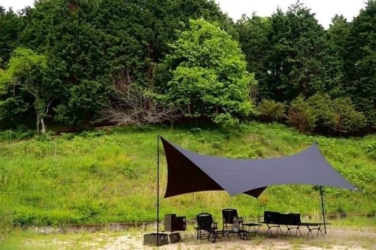 MACONEヘキサタープ (L) ブラック - CAMPHILLS ONLINE SHOP