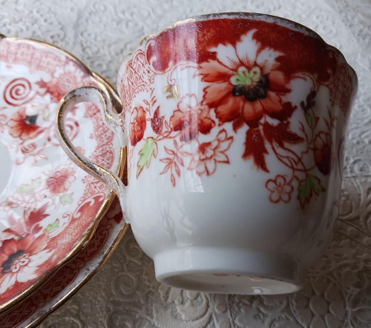 イギリスアンティーク ウィリアムソン製シノワズリトリオ1905年