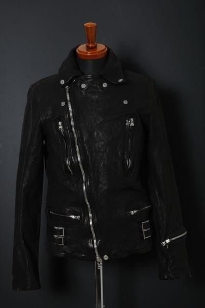 JAPAN CALF NATURAL DYED “GARMENT-WASH” DOUBLE RIDERS No. 1927-01