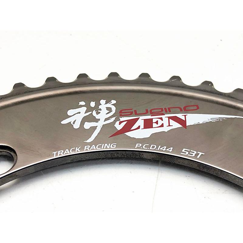 超美品 スギノ SUGINO スーパー禅 Super ZEN チェーンリング ブラック