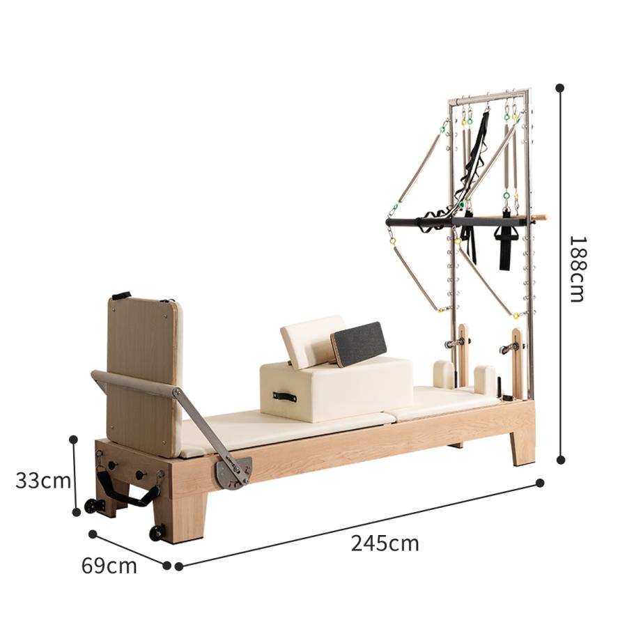 メープル材]VeroMan 木製 ピラティス タワーリフォーマー マシン
