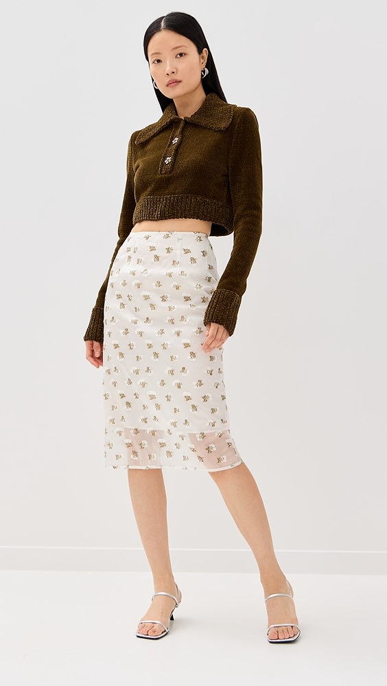 Cecilie Bahnsen Fil-coupé Clear Allegra Skirt | Shopbop