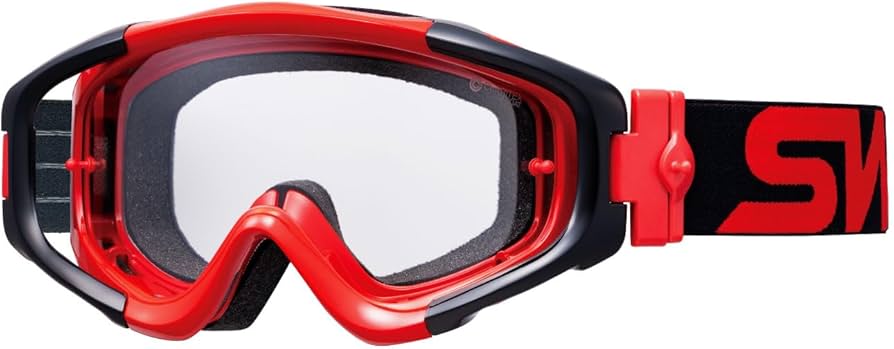 Amazon | [スワンズ] 日本製 ダートゴーグル MX-TALON-HC BK/R