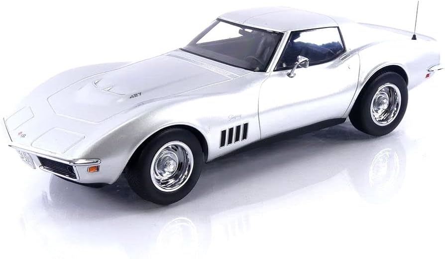 Amazon.com: 1969 Chevy Corvette Silver Metallic 1/18 Diecast Model