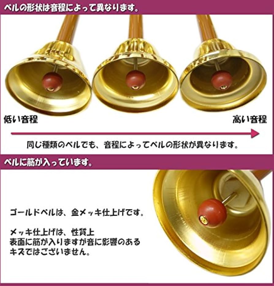 Amazon | ウチダ ミュージックベル(ハンドベル) ゴールド27音 MB-GN