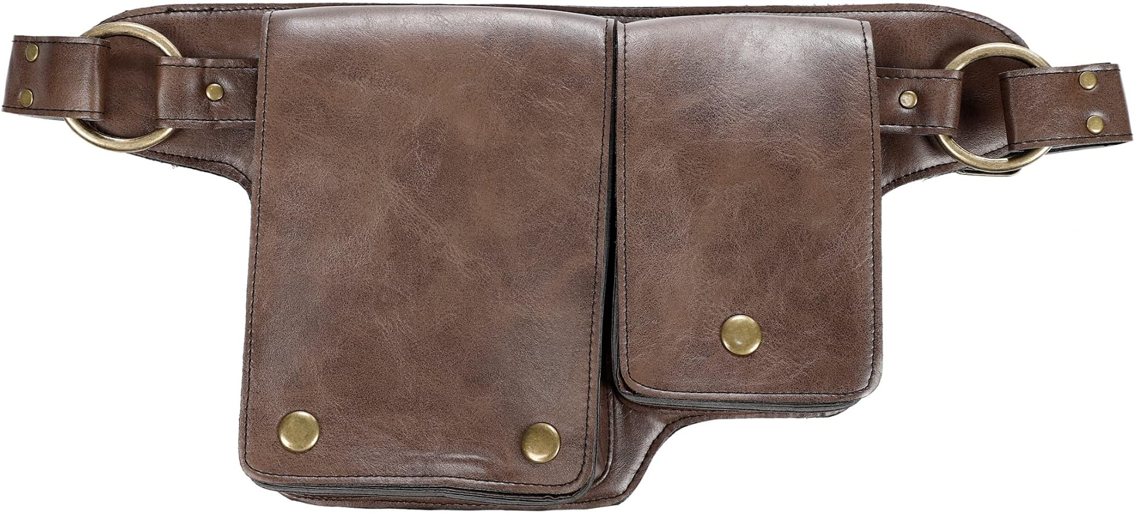 Amazon | New self アメリカン ライダース ウエスト ポーチ レザー