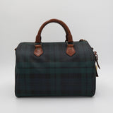 ポロ ラルフローレン チェック柄 ミニボストンバッグ PVC / レザー