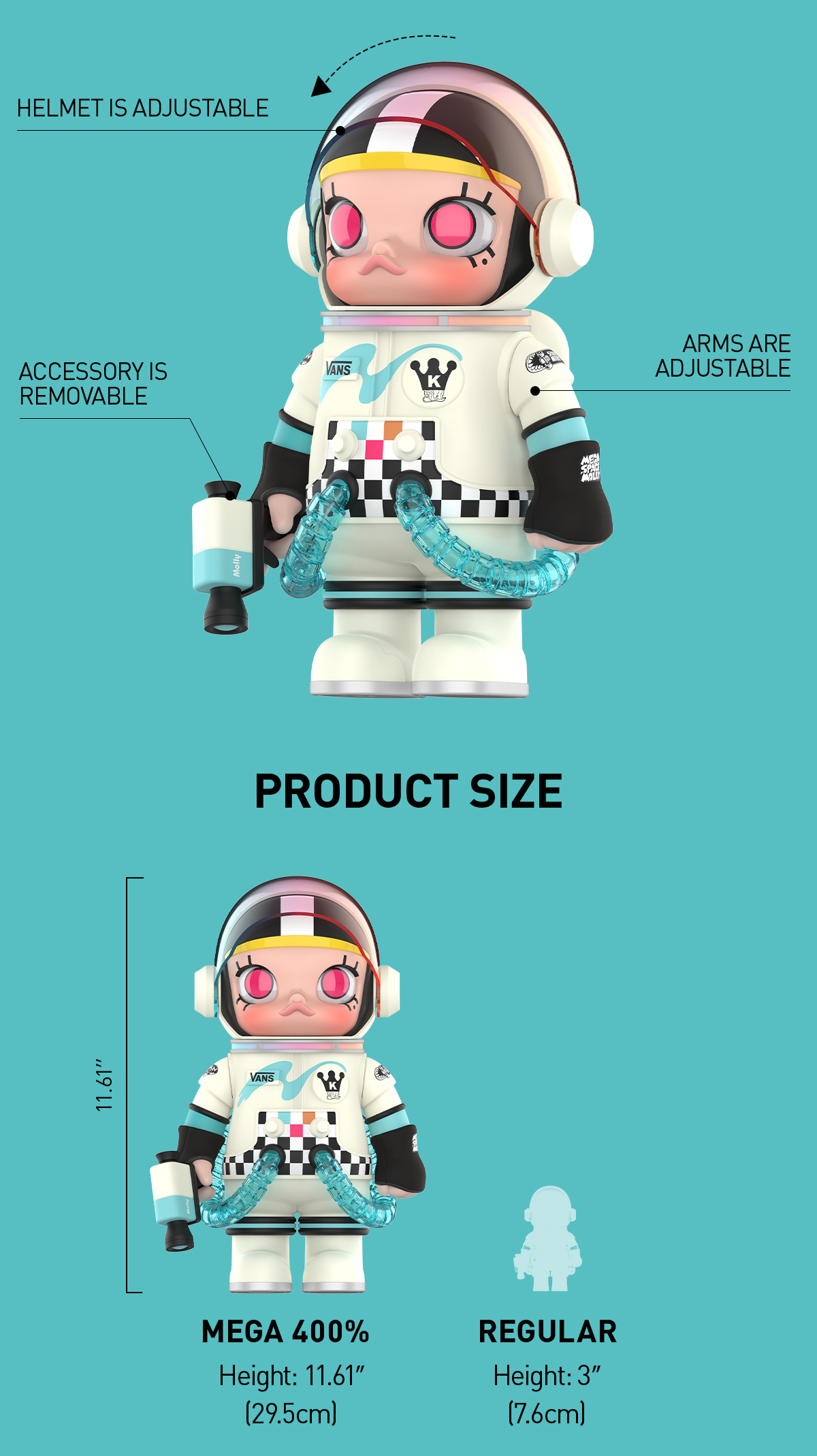 MEGA SPACE MOLLY 400% VANS - POP MART (United States)