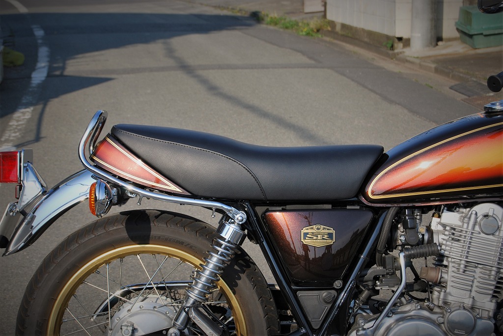 純正カウル対応 ダブルシート B ステッチ SR400｜K＆H