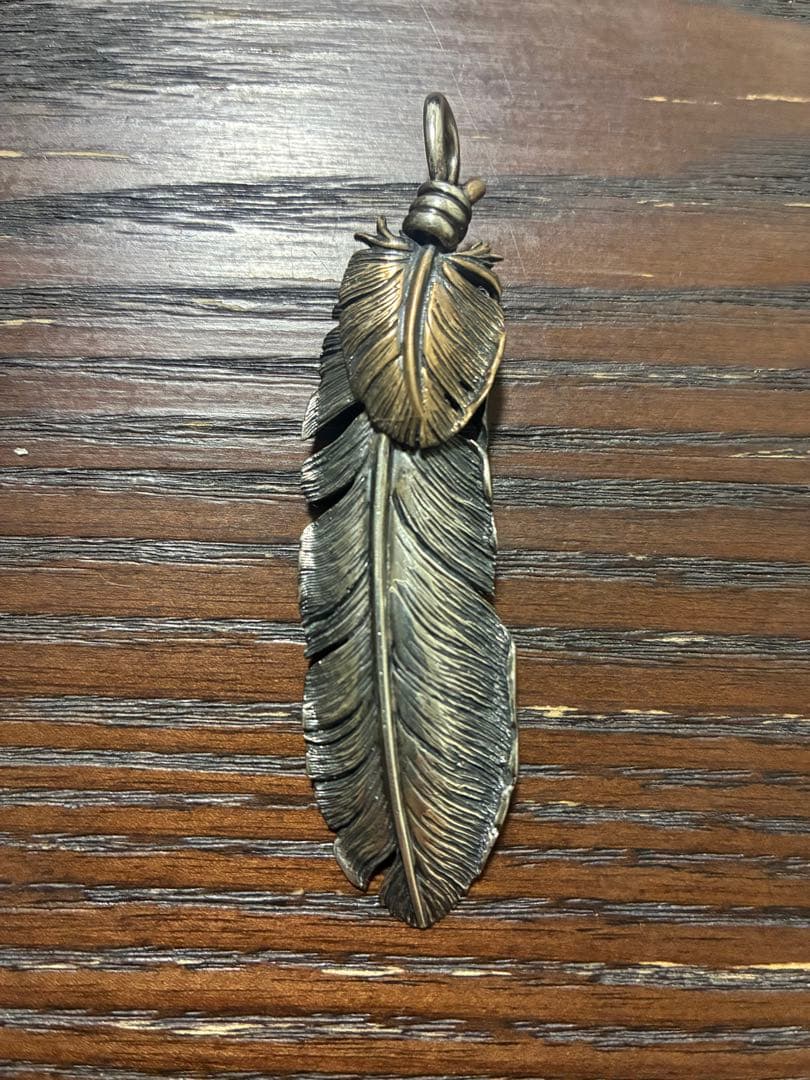 SAAD サード ハート フェザー ハート付 フェザー シルバー925 オキシダイズコーティング（燻し