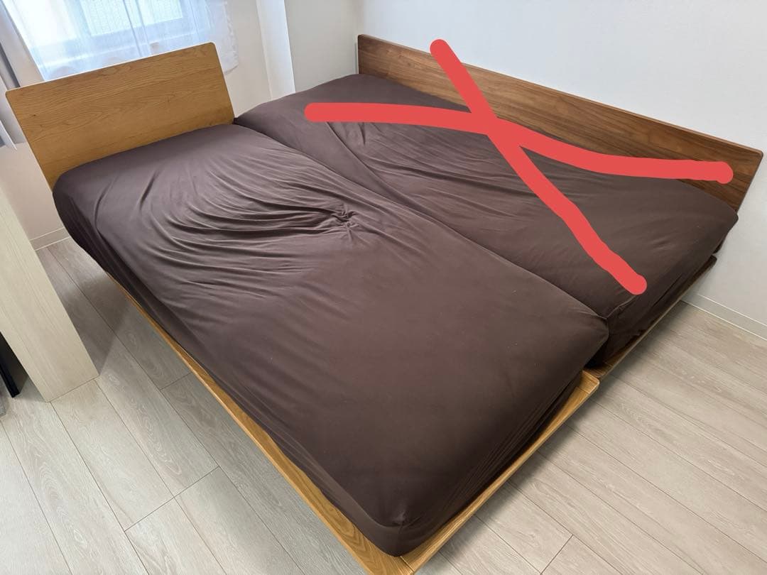 無印　ベッド　スモール ベッドフレーム・スモール・ウォールナット材 | 無印良品