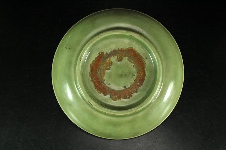 中国美術 青磁 鹿福紋 皿 φ19.5cm(K-A827) - メルカリ