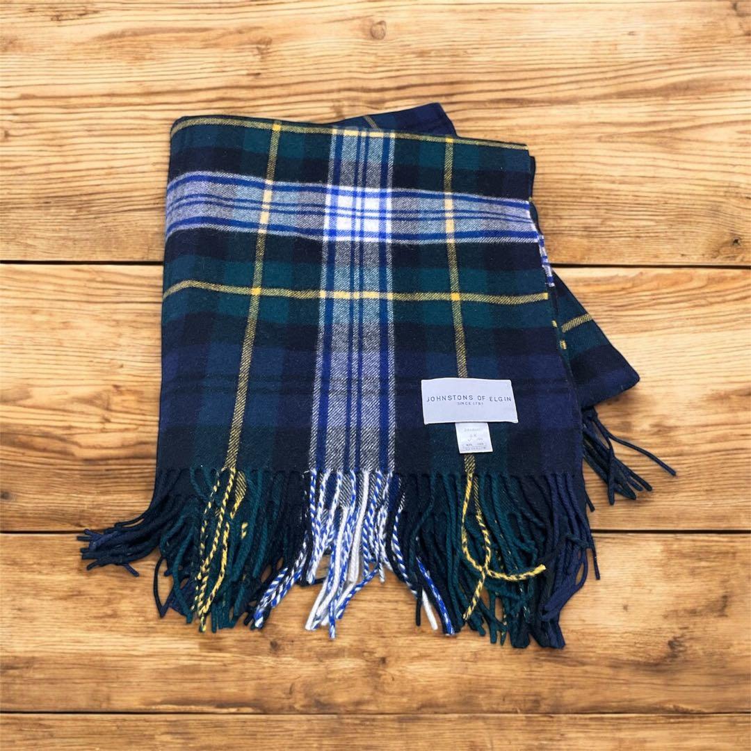 ジョンストンズ オブ エルギン スコットランド 大判　スローブランケット　膝掛け Johnstons of Elgin（ジョンストンズ オブ エルガン） ジョンストンズ