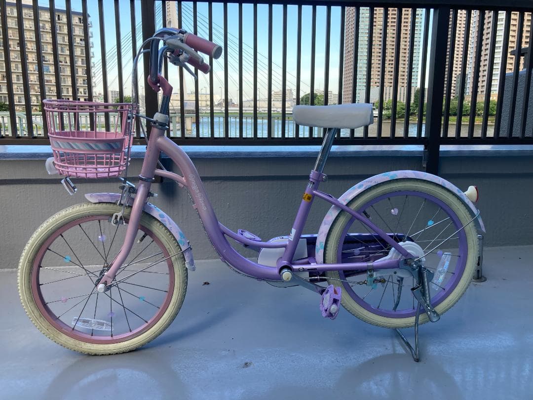 HR☆　子供用自転車　アサヒサイクルのメゾピアノ 紫色とピンク 18インチ 18型 子供用自転車メゾピアノ BAA180-N mezzo piano(シングルシフト