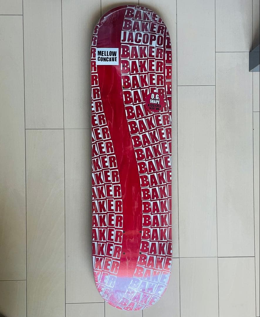 BAKER WAVY RED Jacopo 8.125×31.5　スケボーデッキ BAKER WAVY RED Jacopo 8.125×31.5 スケボーデッキ - メルカリ