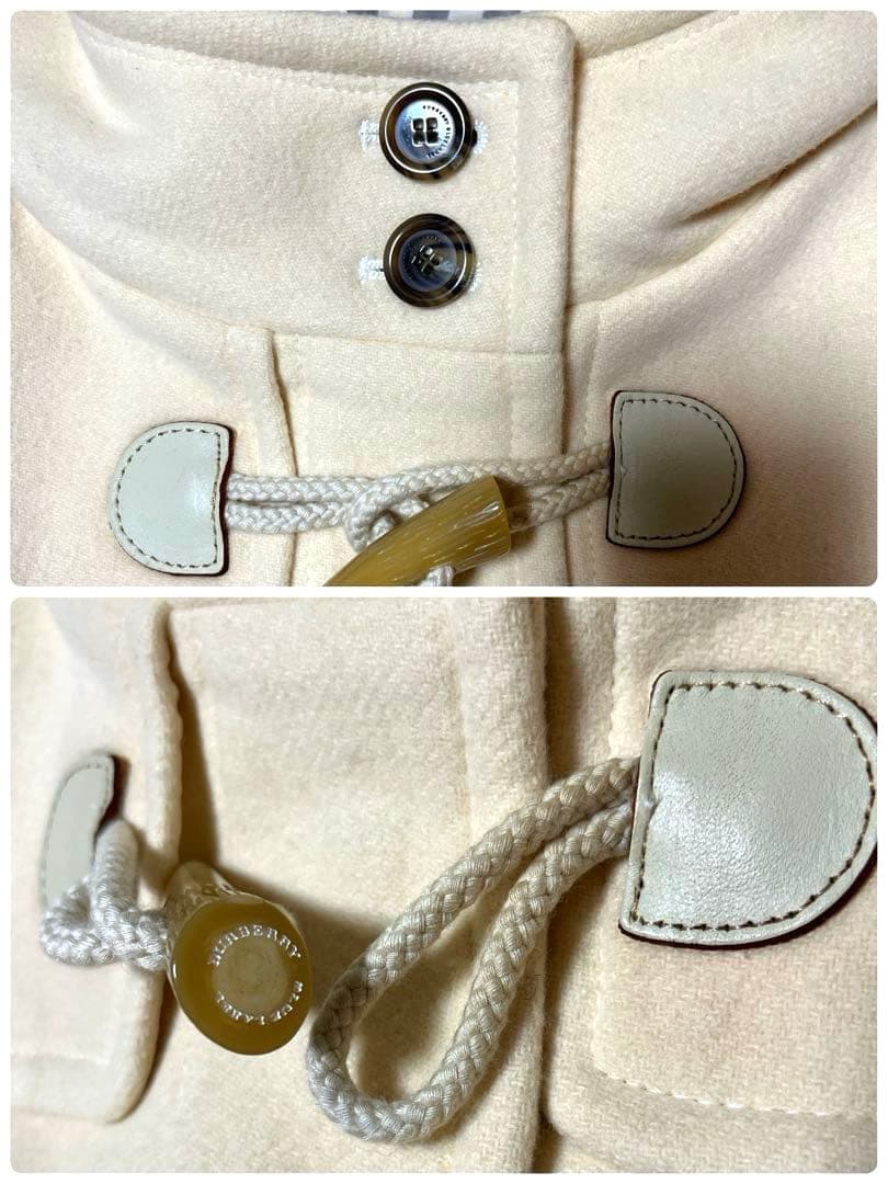 バーバリーブルーレーベル ダッフルコート メガチェック フード付