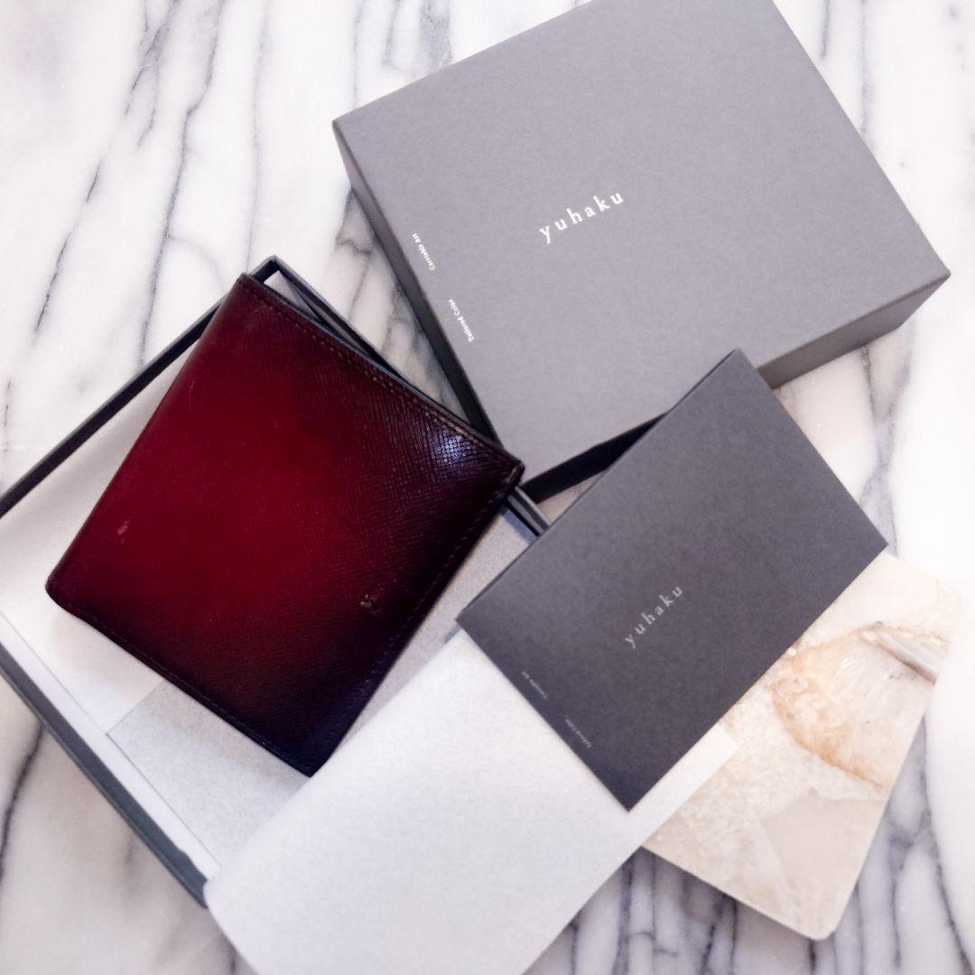 yuhaku ユハク YEV122 薄型二つ折り財布 ワイン 楽天市場】[yuhaku正規販売店]yuhaku / ユハク 薄型二つ折り財布[ Evo