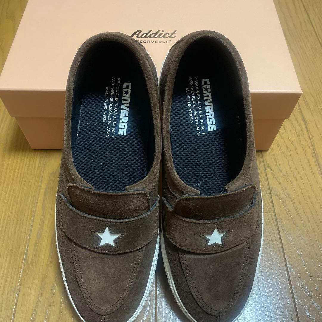 美品‼️Addict Converse ワンスターローファーブラウン CONVERSE Addict(コンバース アディクト) ONE STAR LOAFER 26.5cm