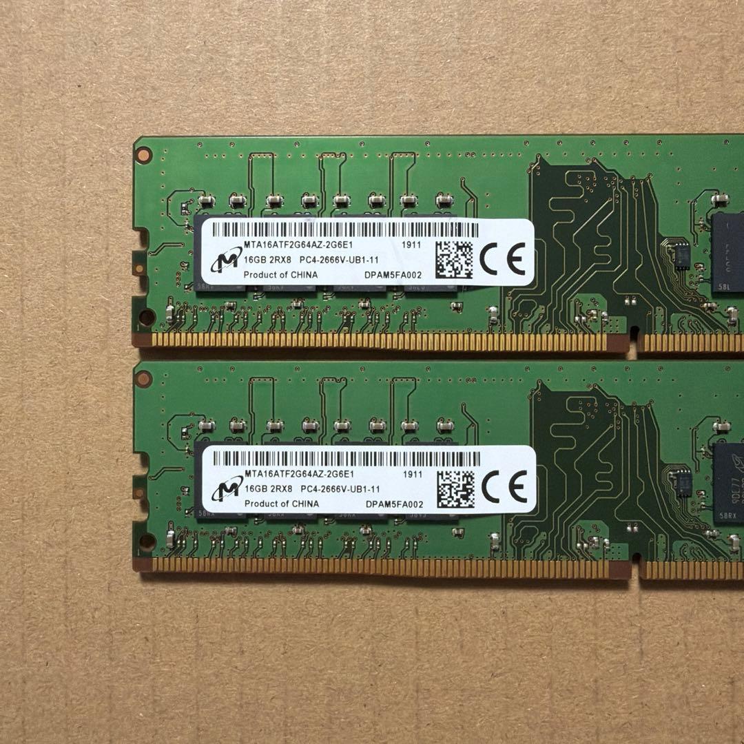 [08] デスクトップ PC メモリ16GBx2(32GB) DDR4 2666 Amazon.co.jp: Crucial デスクトップメモリ PC4-21300(DDR4-2666) 32GB